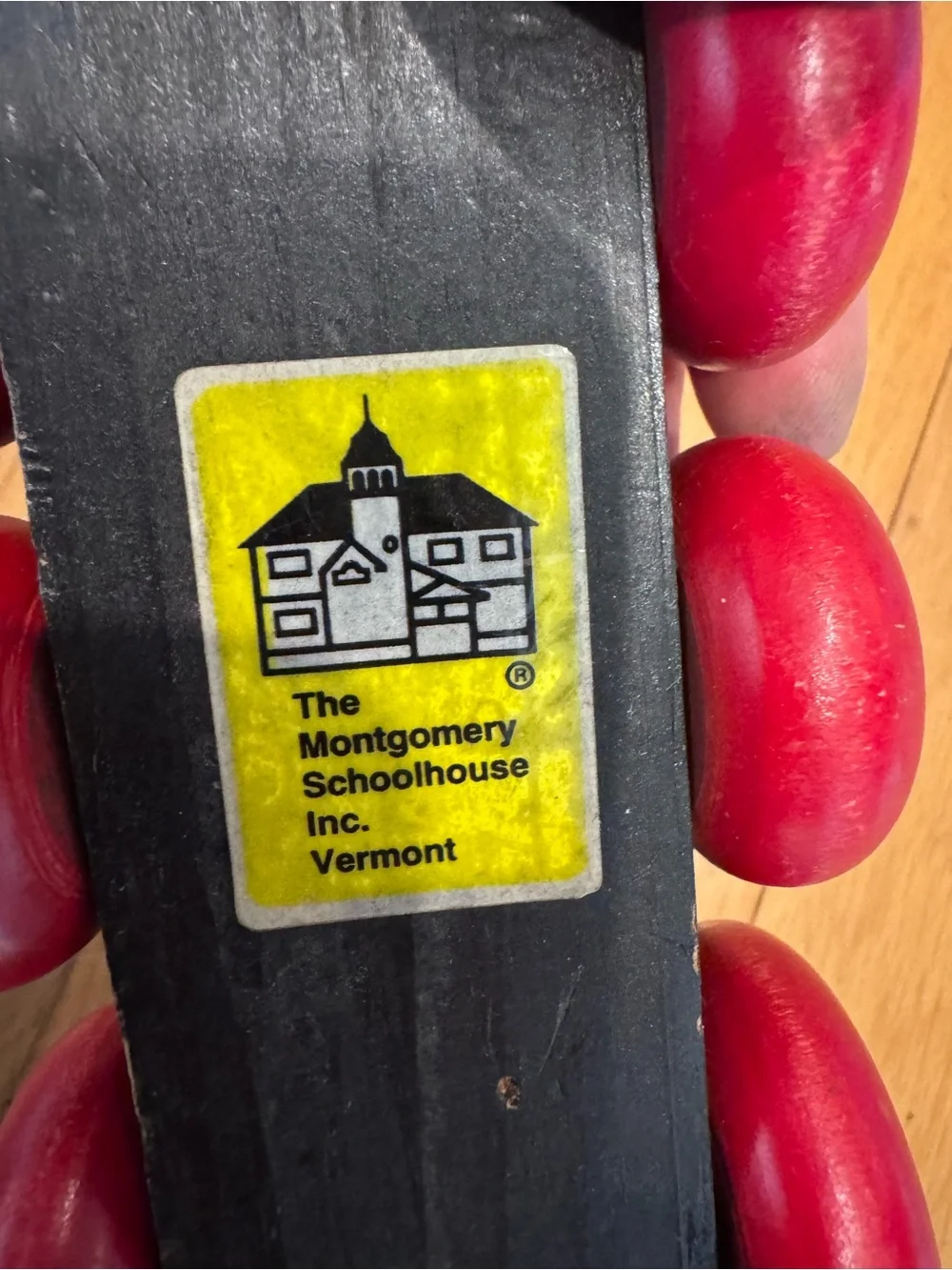 Vintage Montgomery Schoolhouse Wooden Locomotive My Train 1234 Vermont Toy